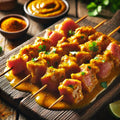 Brochettes de porc marinés curry