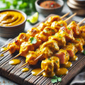 Brochettes de poulet marinés curry